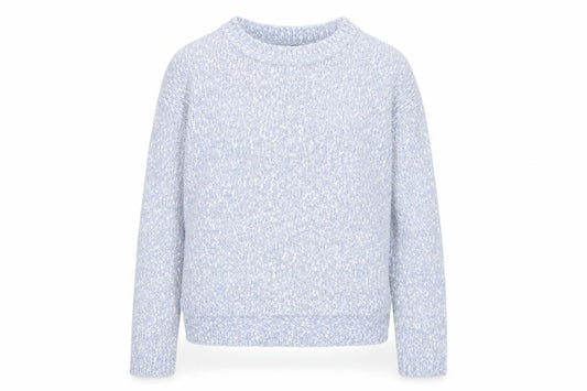 New Look Women Blue Size 10 Crew Neck Textured Knit Pullover Jumper