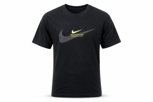 Nike Men’s Black Small Athletic Dept Swoosh Graphic Crew Neck T-Shirt
