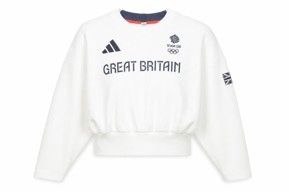 Adidas Team GB Women’s White S Pullover Olympic Logo Sweatshirt