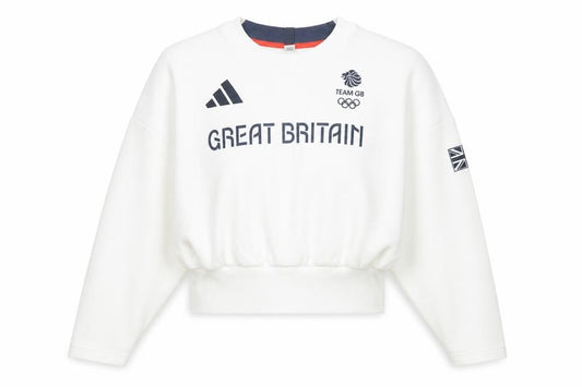 Adidas Team GB Women’s White S Pullover Olympic Logo Sweatshirt
