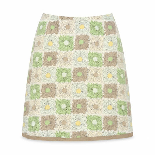 Boden Women’s Multicoloured Floral Cotton A-Line Knee Skirt UK 12