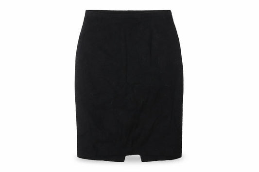 Planet Women Black UK 12 Wool Pencil Knee Length Lined Skirt