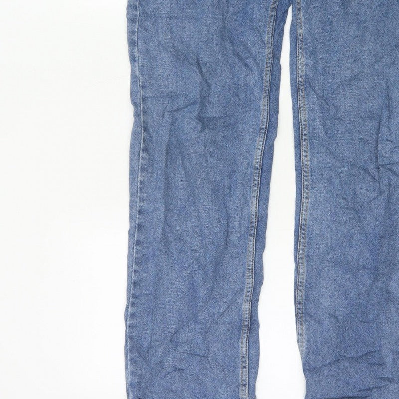 Marks and Spencer Men Blue 34/31 Regular Straight Fit Denim Jeans