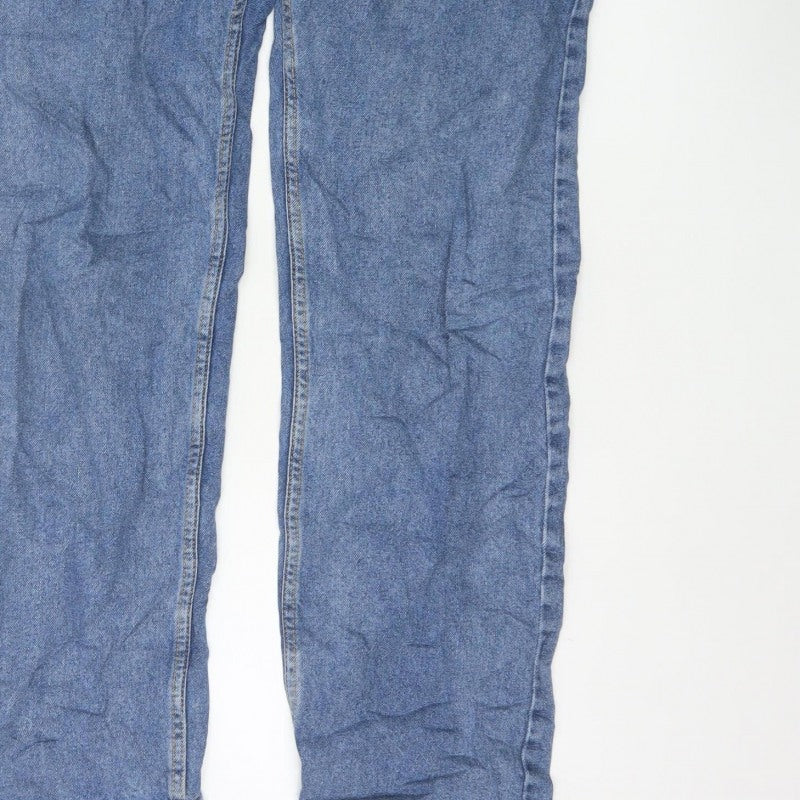Marks and Spencer Men Blue 34/31 Regular Straight Fit Denim Jeans
