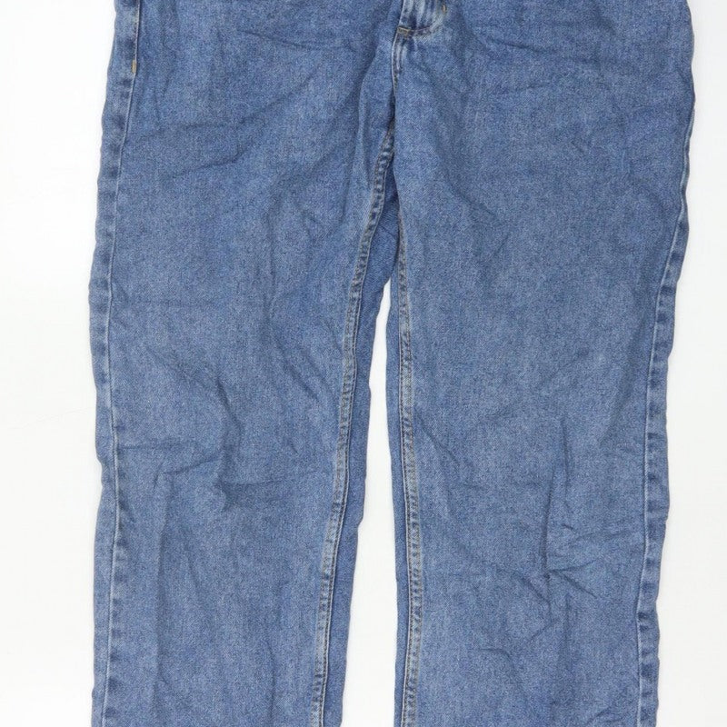 Marks and Spencer Men Blue 34/31 Regular Straight Fit Denim Jeans