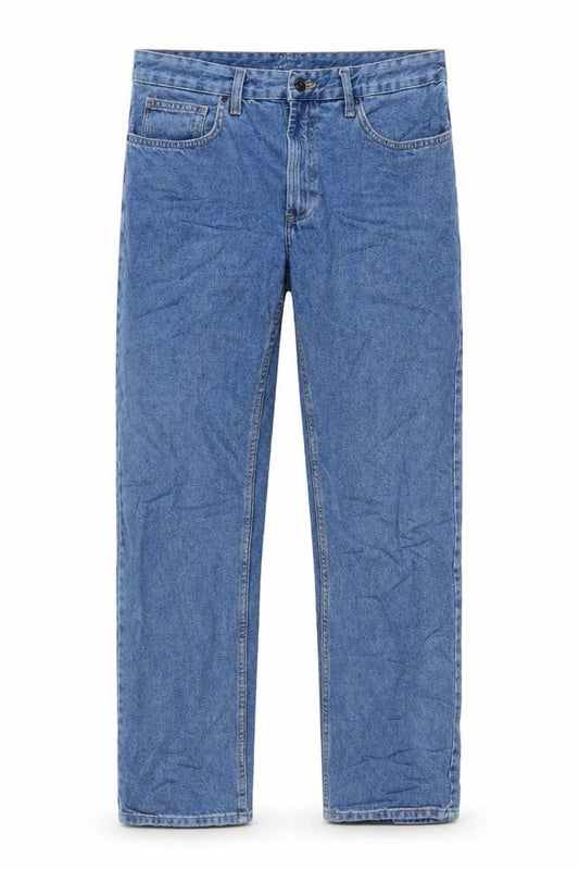 Marks and Spencer Men Blue 34/31 Regular Straight Fit Denim Jeans