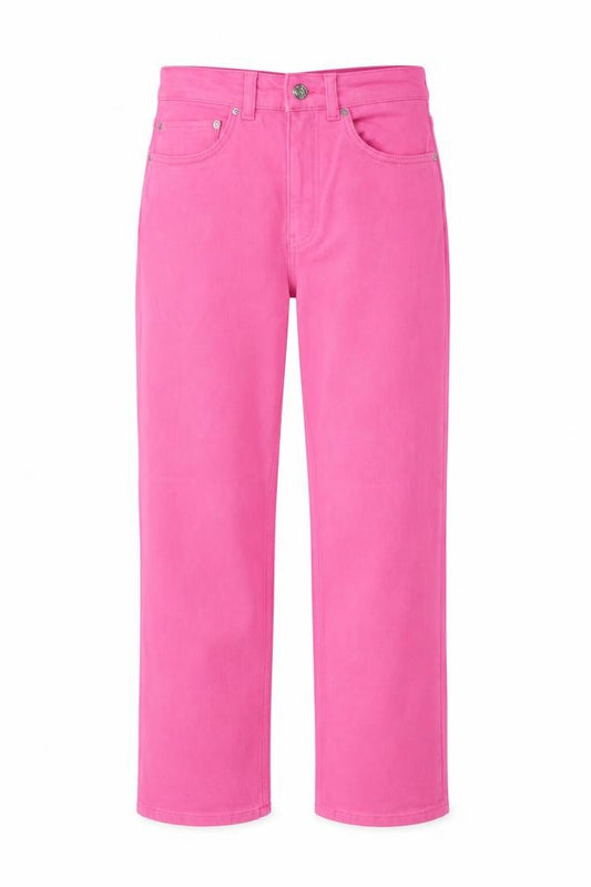 ASOS DESIGN Women Pink UK 10 W28 L32 High Rise Straight Jeans