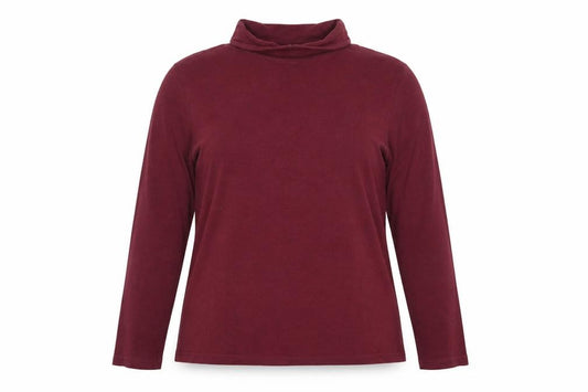 Seasalt Cornwall Women Red UK 14 Roll Neck Long Sleeve Jersey Top