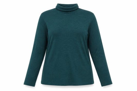 Seasalt Cornwall Women Green UK 14 Basic Roll Neck Long Sleeve Top