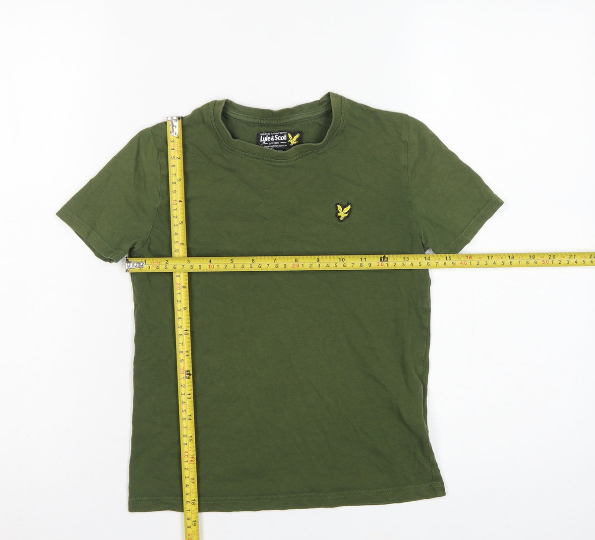 Lyle & Scott Boys Green 8-9 Years Basic Logo Crew Neck T-Shirt