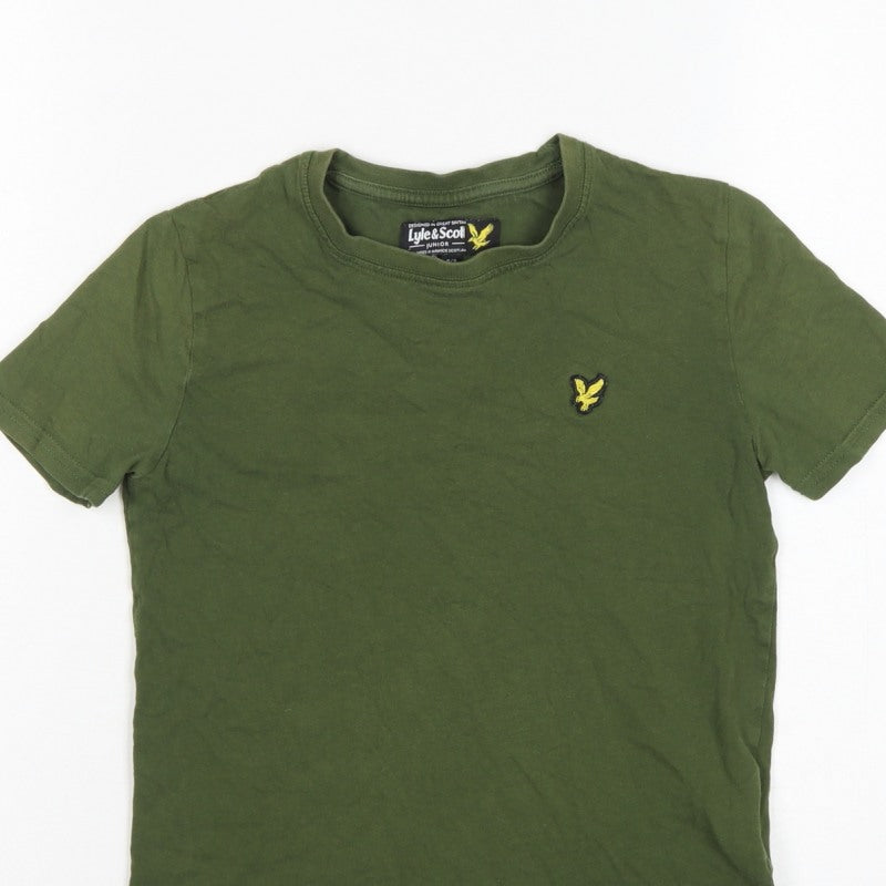 Lyle & Scott Boys Green 8-9 Years Basic Logo Crew Neck T-Shirt