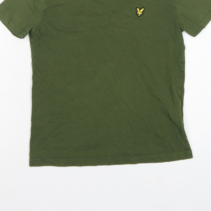 Lyle & Scott Boys Green 8-9 Years Basic Logo Crew Neck T-Shirt