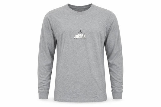 Jordan Men's Grey S Long Sleeve Graphic Logo Sports T-Shirt