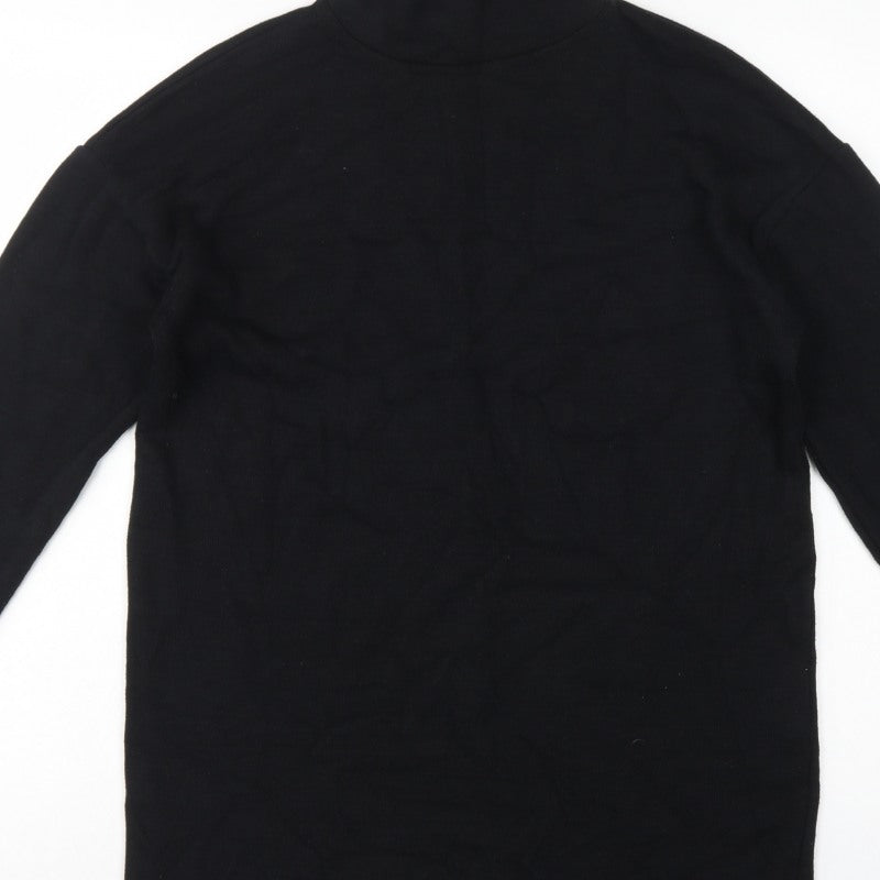 Zara Women Black S High Neck Long Sleeve Pullover Jumper
