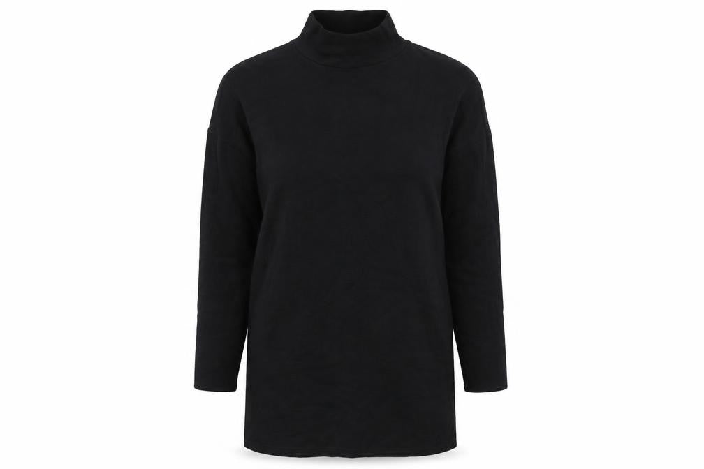 Zara Women Black S High Neck Long Sleeve Pullover Jumper