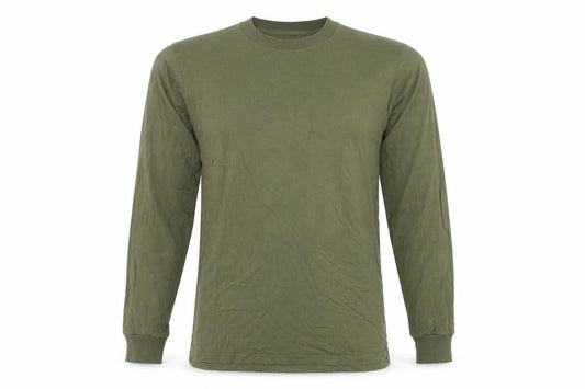 AS Colour Mens Green S Long Sleeve Crew Neck Cotton T-Shirt