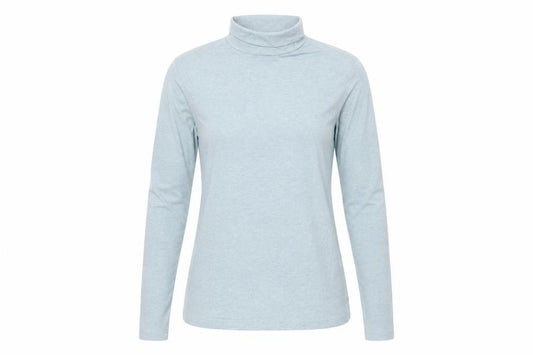 Seasalt Cornwall Women Blue UK 16 Basic Organic Cotton Roll Neck Top