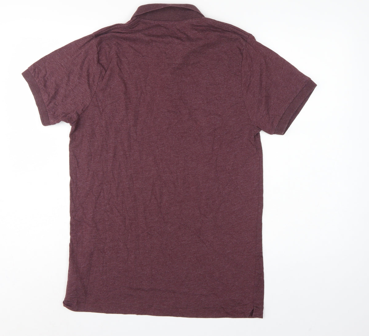 French Connection Men’s Red L Logo Cotton Blend Short Sleeve Polo
