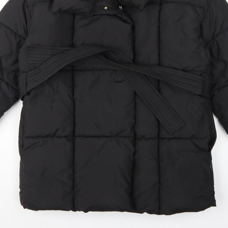 Go.G.G Women’s Black M Mid-Length Belted Puffer Coat