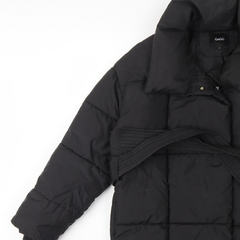 Go.G.G Women’s Black M Mid-Length Belted Puffer Coat