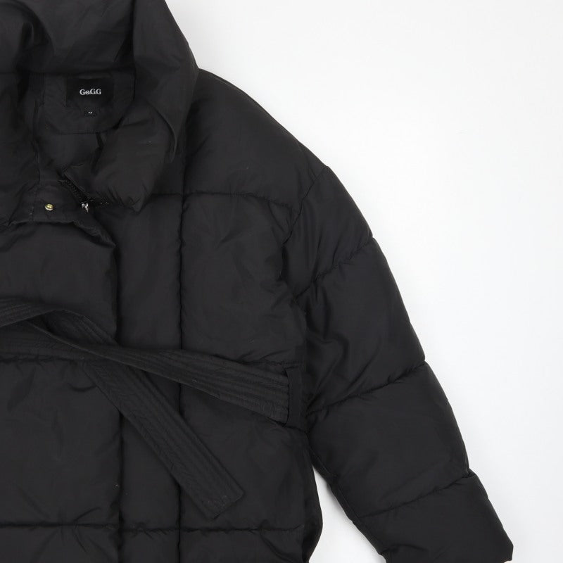 Go.G.G Women’s Black M Mid-Length Belted Puffer Coat