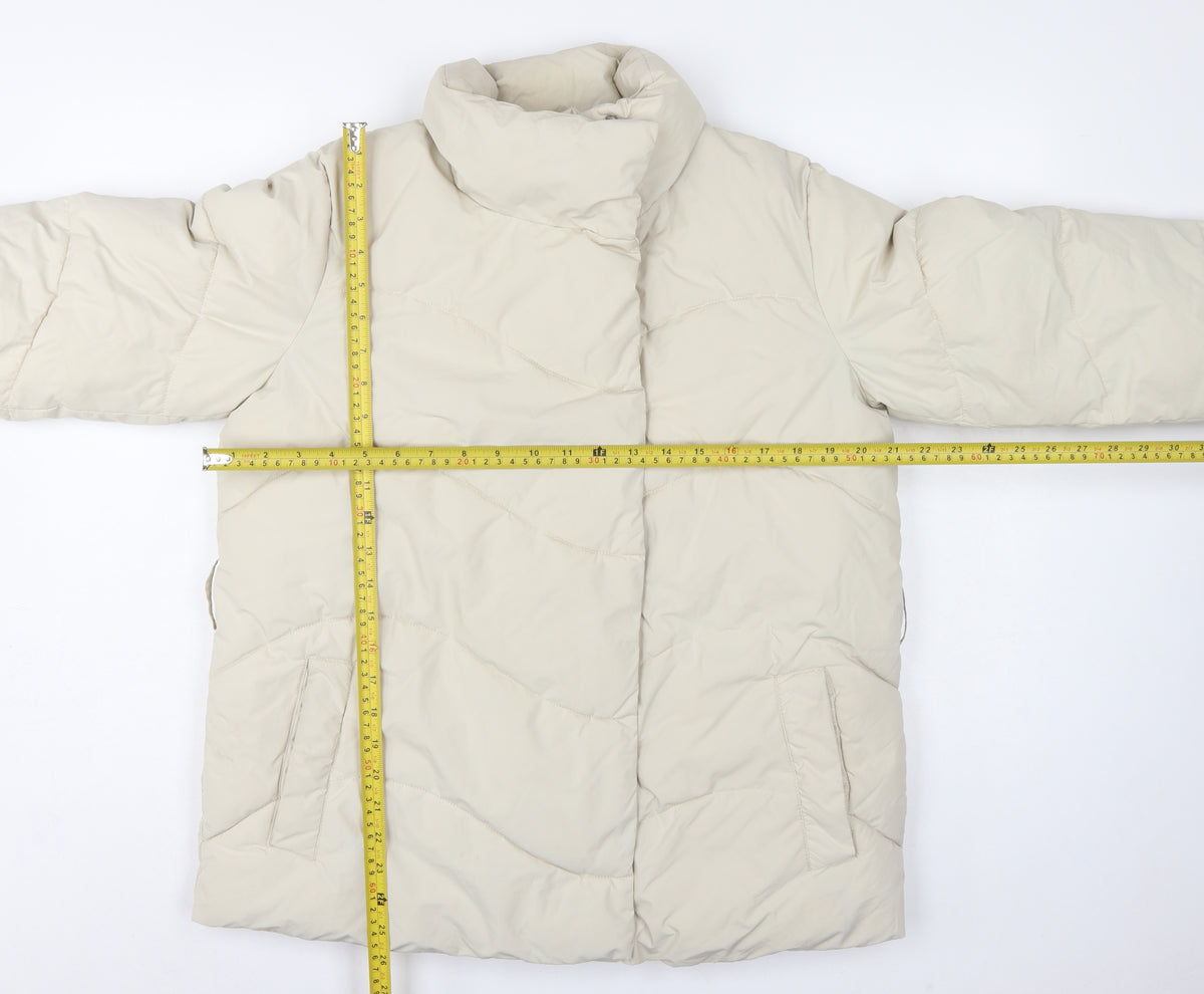 Vero Moda Women Ivory S Quilted Puffer Jacket High Neck