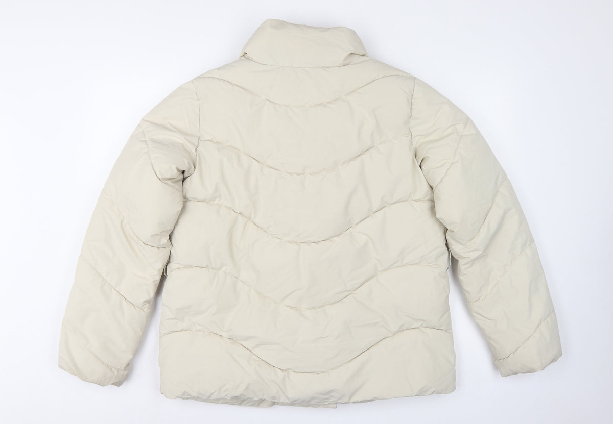 Vero Moda Women Ivory S Quilted Puffer Jacket High Neck