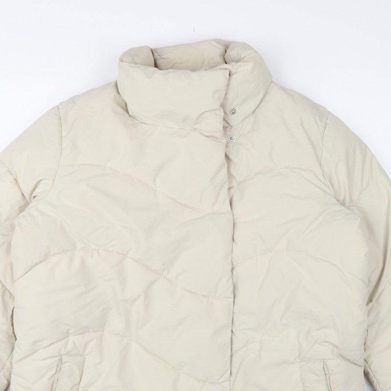 Vero Moda Women Ivory S Quilted Puffer Jacket High Neck