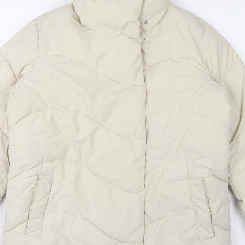 Vero Moda Women Ivory S Quilted Puffer Jacket High Neck