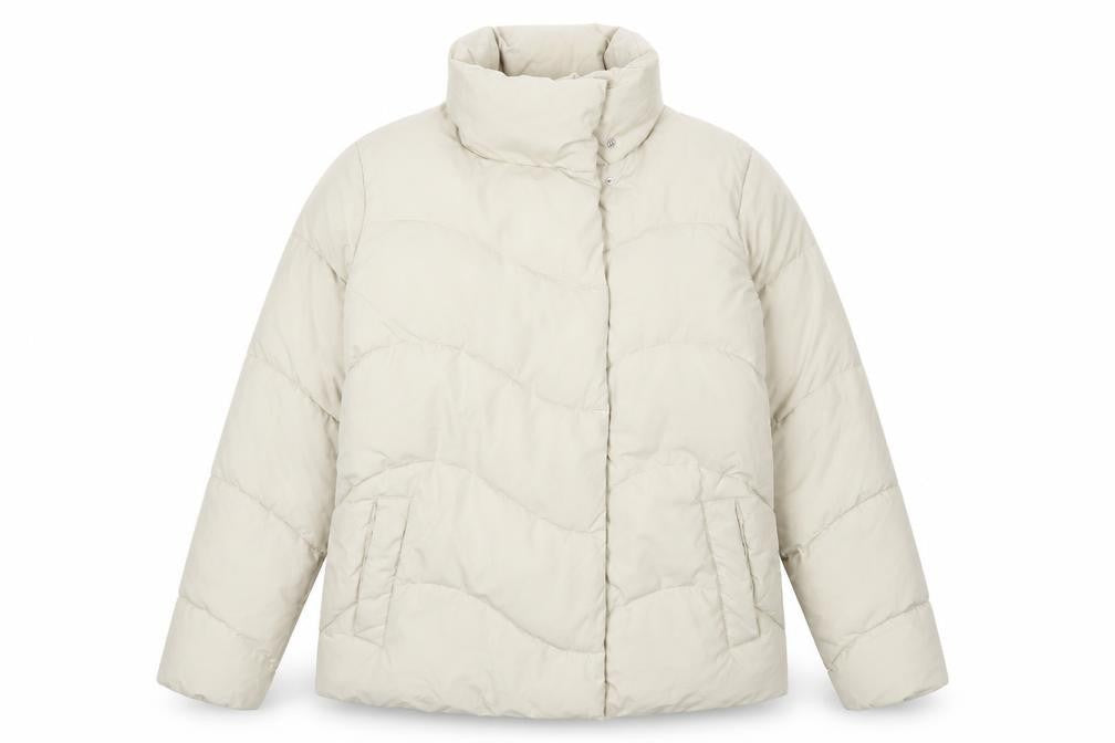 Vero Moda Women Ivory S Quilted Puffer Jacket High Neck