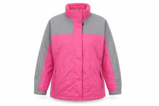Classics Women’s Pink Grey Size 28 PVC Coated Ski Jacket