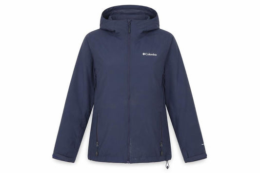 Columbia Women Blue M Omni-Tech Hooded Waterproof Rain Jacket