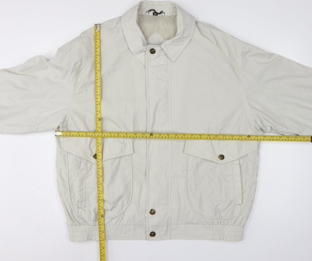 Baracuta Men’s Ivory UK 44 Harrington Basic Jacket Snap Fastening