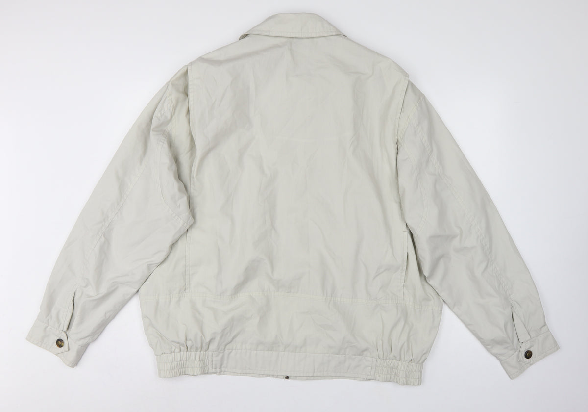 Baracuta Men’s Ivory UK 44 Harrington Basic Jacket Snap Fastening