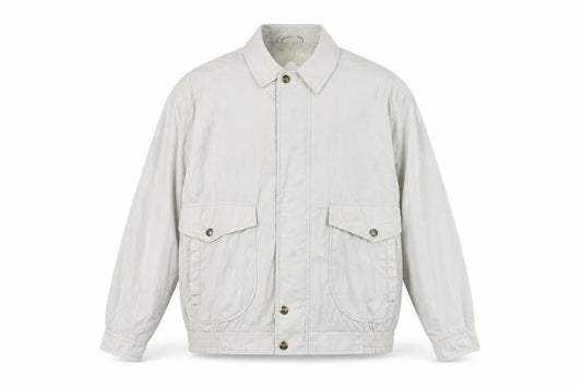 Baracuta Men’s Ivory UK 44 Harrington Basic Jacket Snap Fastening