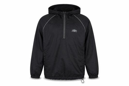 Umbro Men’s Black M Hooded 1/4 Zip Windbreaker Sports Jacket