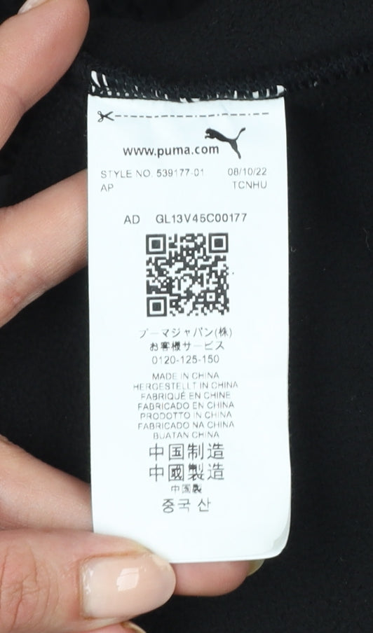 Puma Men’s Black M Sherpa Fleece 1/4 Zip Pullover Hoodie