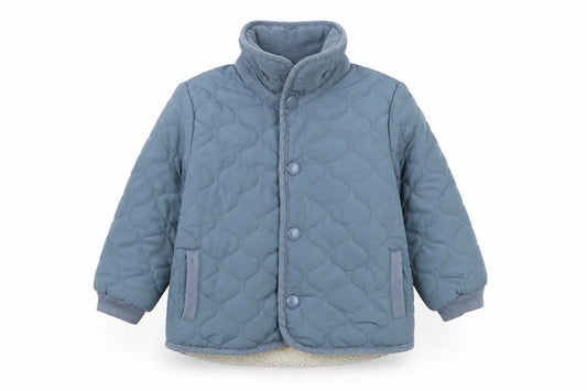Mamas & Papas Unisex Baby Blue 9-12 Months Quilted Fleece Lined Jacket