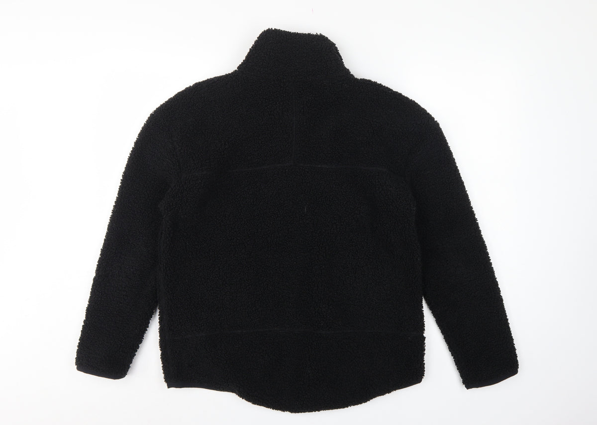 Marks & Spencer Women Black UK 10 Goodmove Borg Fleece Zip Jacket