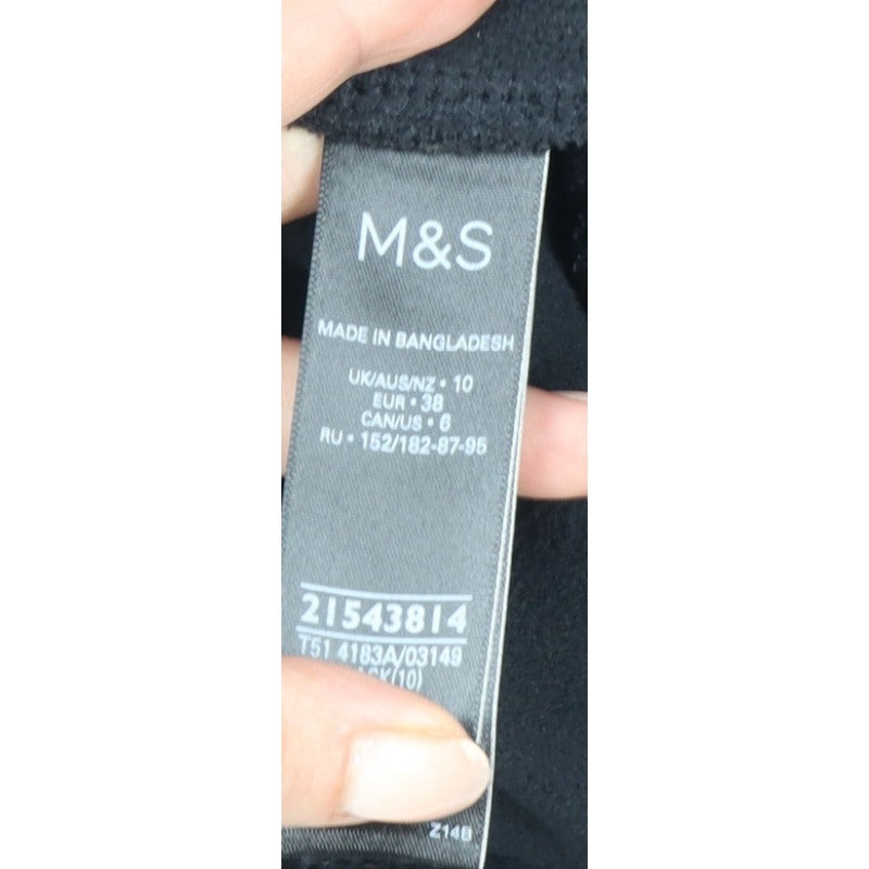 Marks & Spencer Women Black UK 10 Goodmove Borg Fleece Zip Jacket