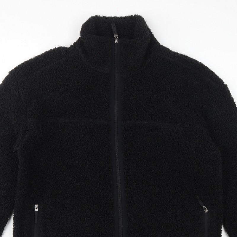 Marks & Spencer Women Black UK 10 Goodmove Borg Fleece Zip Jacket