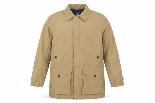 Timberland Men's Beige XL Military Field Jacket Cotton Nylon Lined