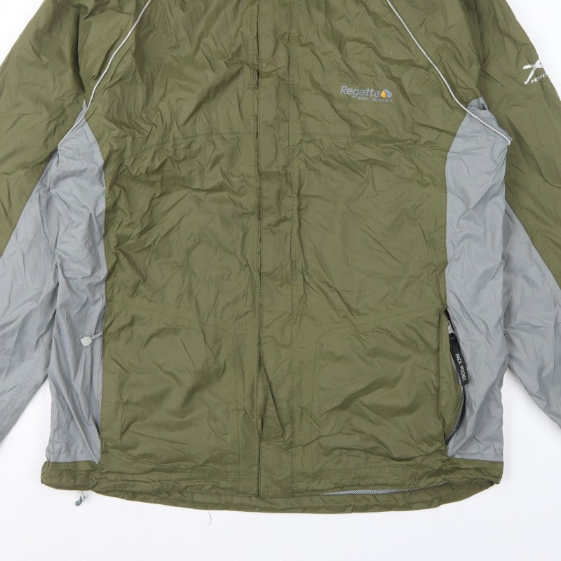 Regatta Men's Green M Xert Waterproof Breathable Hooded Rain Jacket