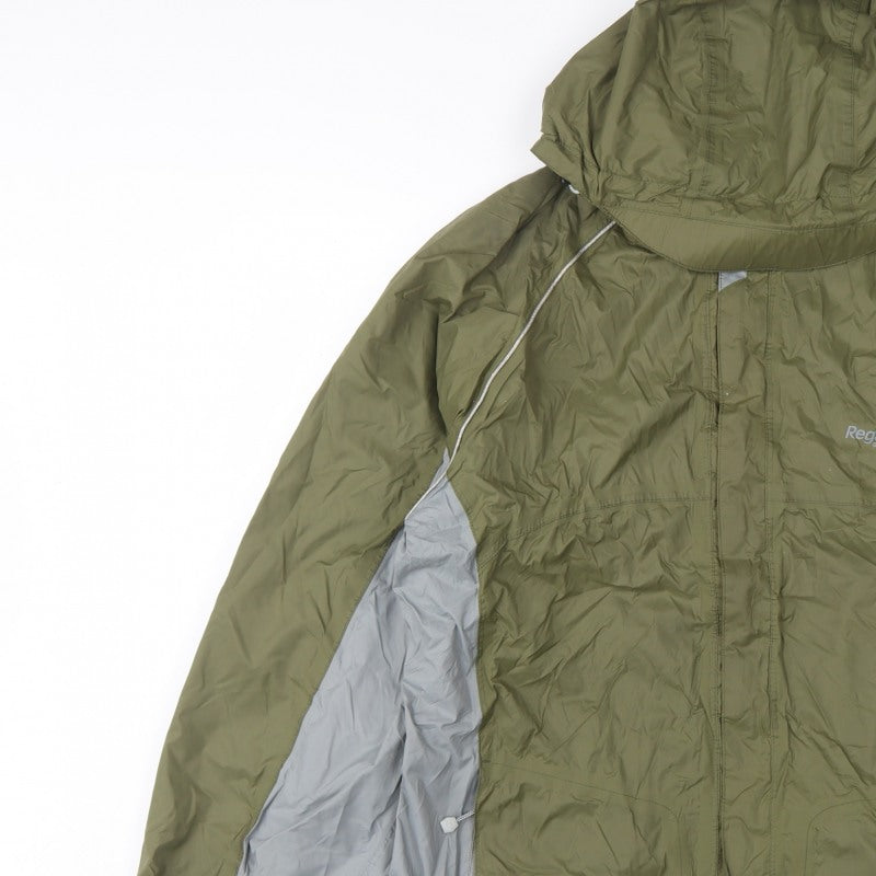 Regatta Men's Green M Xert Waterproof Breathable Hooded Rain Jacket