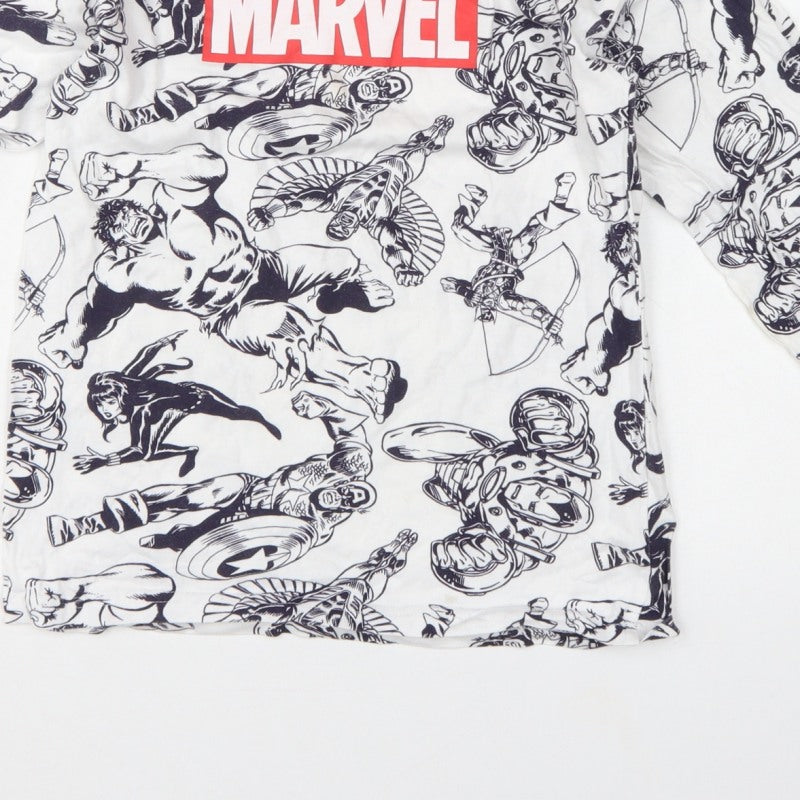 Angel & Rocket Boys White Marvel Comics Pyjama Top 11-12 Years
