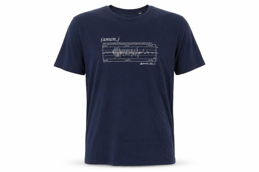 THTC Men’s Blue XL Amen Drum & Bass Graphic Crew Neck T-Shirt