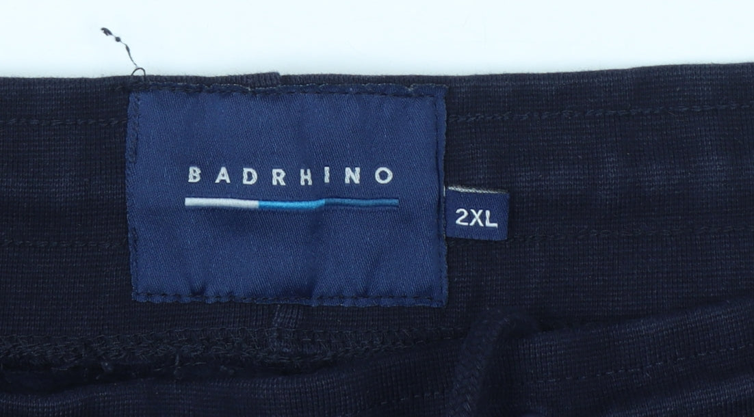 BadRhino Men’s Blue 2XL Jogger Trousers Drawstring Cuffed Logo