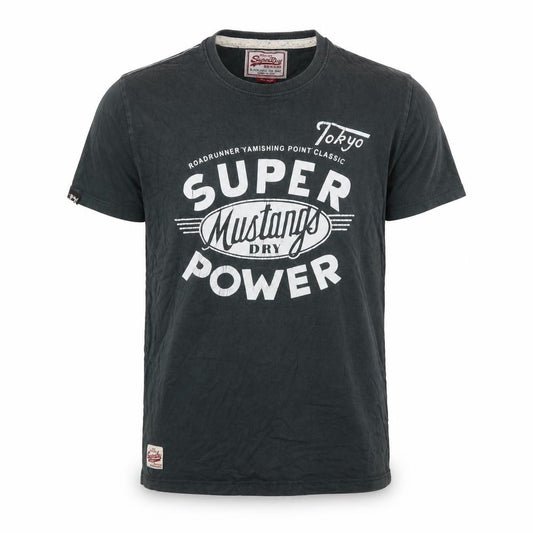 Superdry Men’s Black L Tokyo Super Mustang Graphic Crew Neck T-Shirt