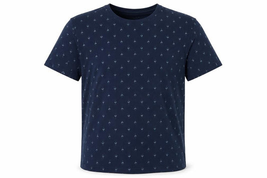 Selected Homme Men’s Blue XL Organic Cotton Floral Print T-Shirt