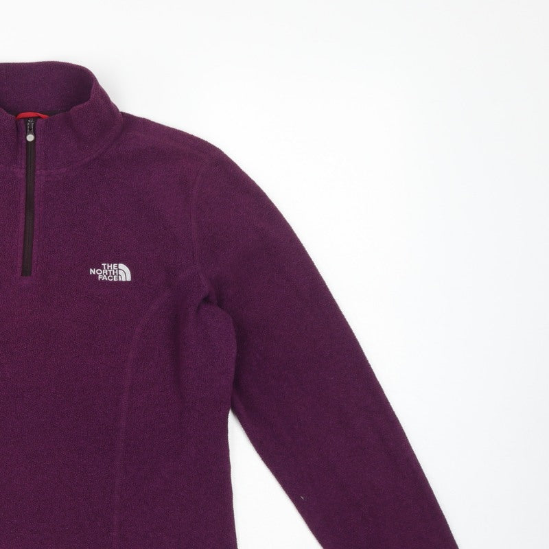 The North Face Women's Purple S 1/4 Zip Fleece Pullover Sweatshirt